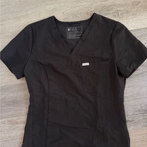 FIGS Women's Black Slim Scrub Top